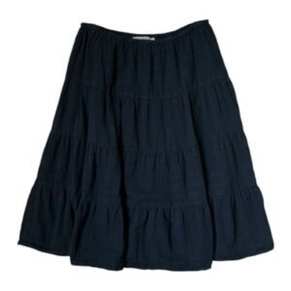 Xirena Tiered A-Line Black Skirt Size Medium